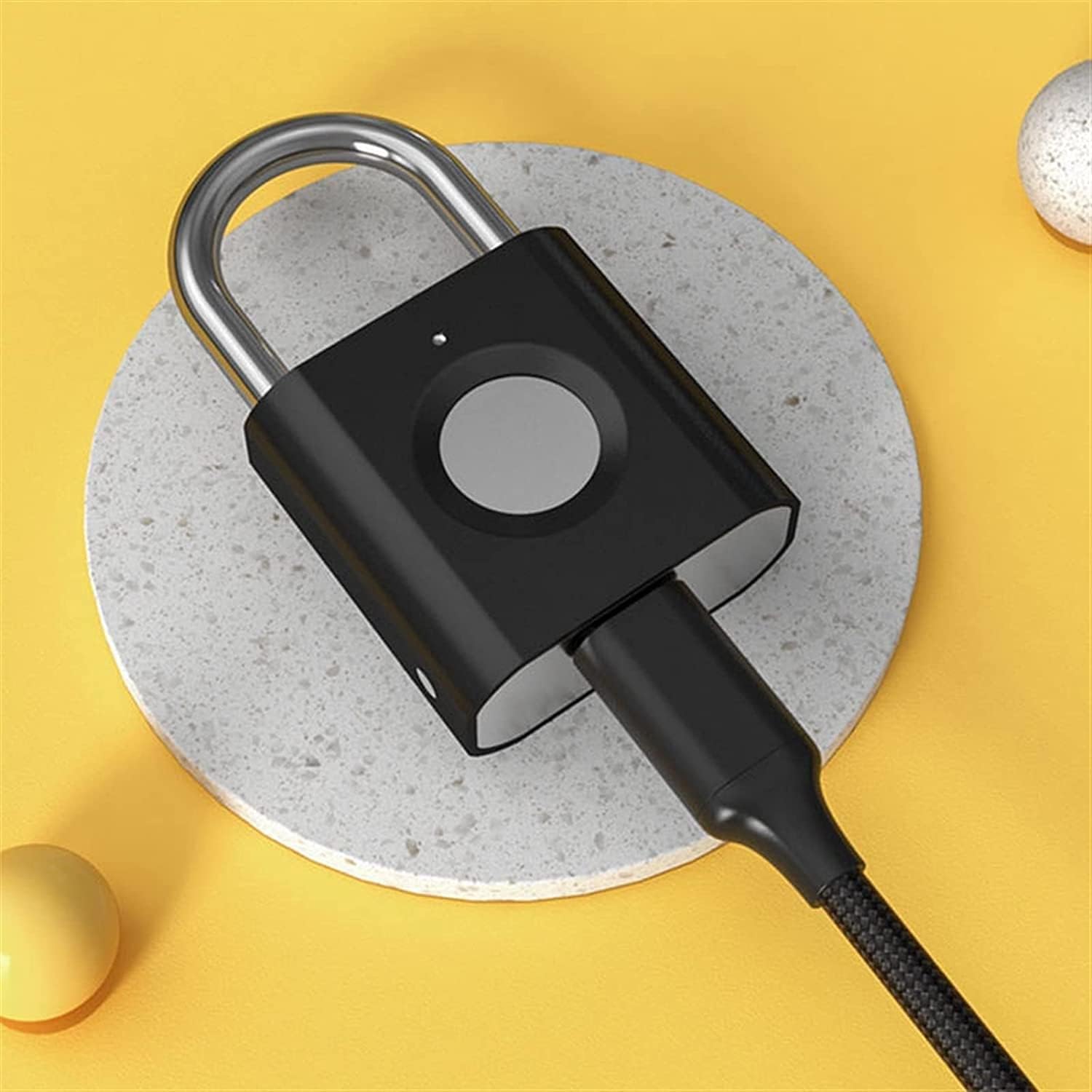 Fingerprint Padlock Fingerprint Waterproof Keyless Anti-Theft Security Lock Portable for Locker Gym Door Luggage Suitcase