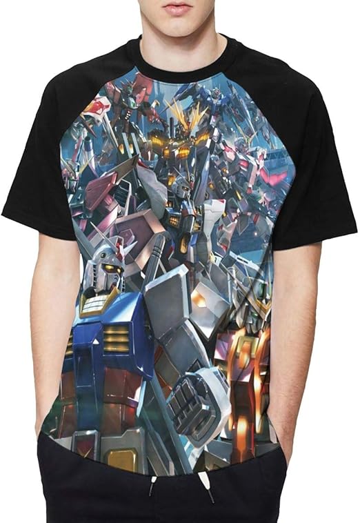 Gundam Gundam Printed ShortSleeved TShirts Men's Fashion