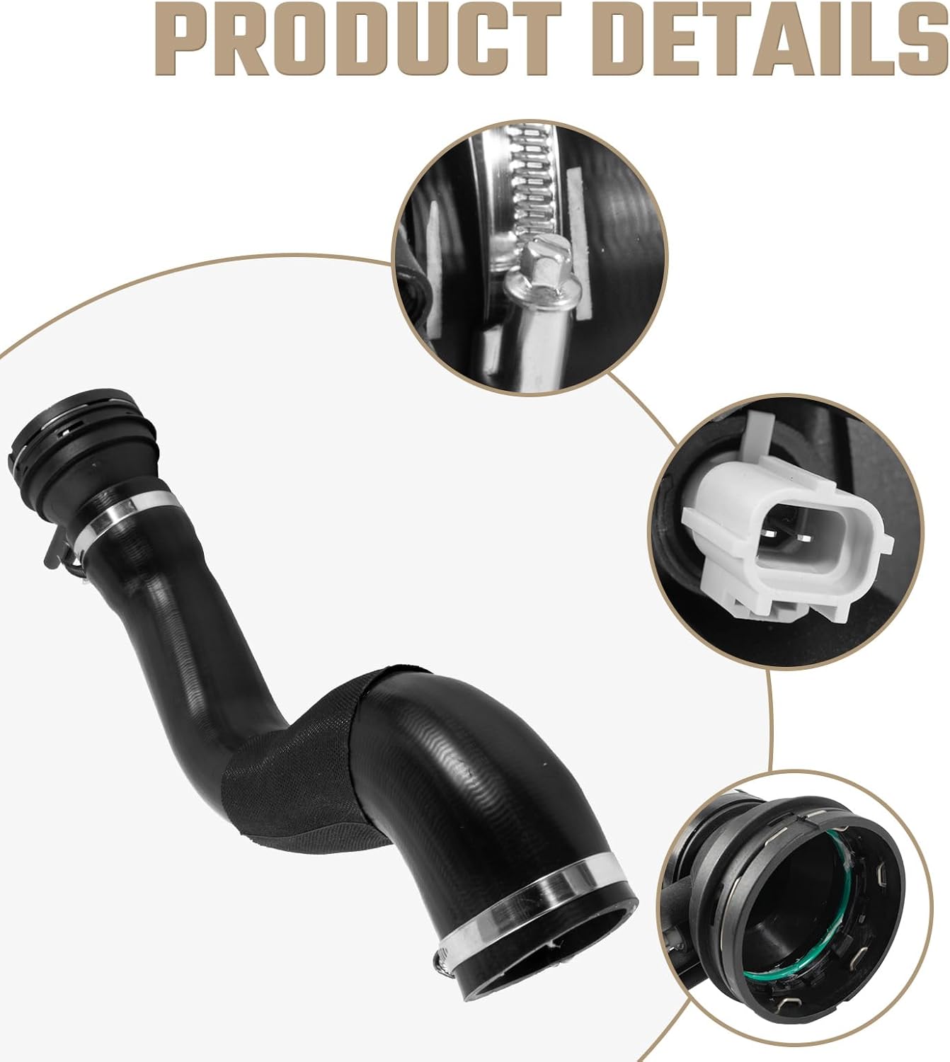 HC3Z-6F073-Bターボインタークーラーアウトレットチューブ 2017-2019 フォード F-250 F-350 スーパーデ