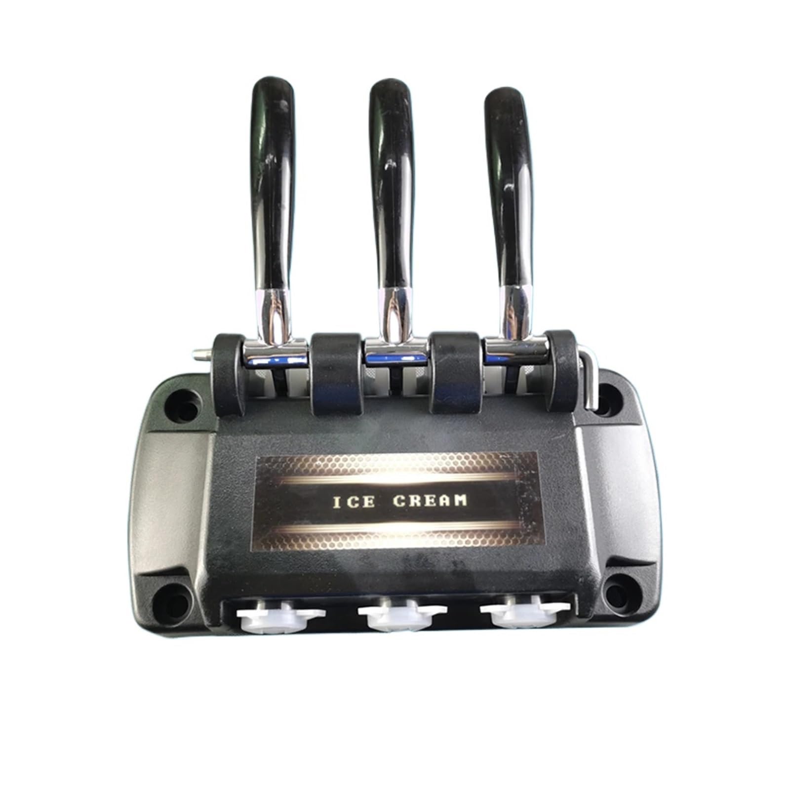 Panneau Avant Complet, pièces de Rechange, Bloc de vannes Noir, Compatible avec Les sorbetières et Machines à crème glacée Molle YKF, raccords avec poignées et Bouchons