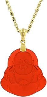 Laughing Buddha Red Jade Pendant Necklace Rope Chain Genuine Certified Grade A Jadeite Jade Hand Crafted, Jade Neckalce, 14k Gold Filled Laughing Jade Buddha necklace, Jade Medallion