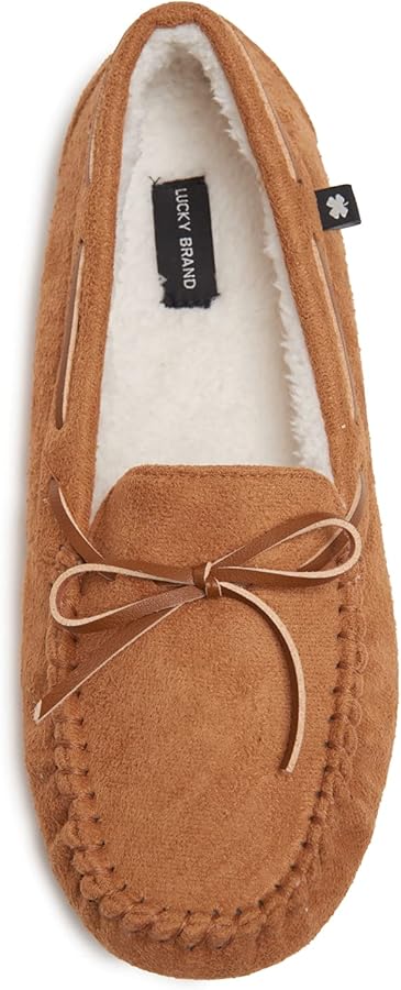 Amazon.com | Lucky Brand Mens Micro-Suede Moccasin Slippers with