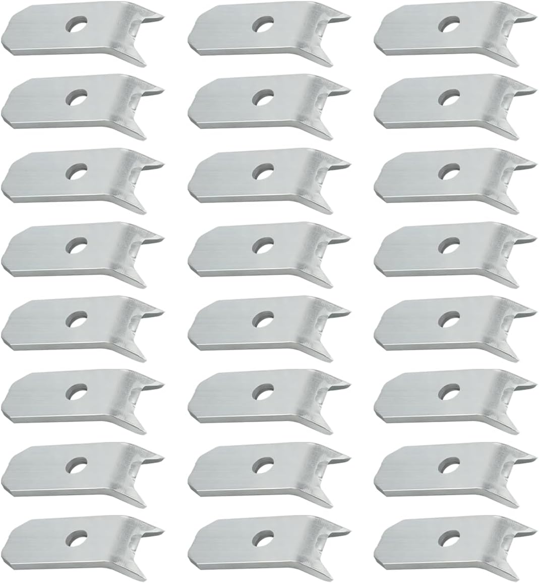 24pcs Trailer Wood Deck Clips Heavy Duty Floor Hold Down Steel Clips 1/4" Plate, Bearclaw Steel Clips for Trailer, Truck, Warehouse, Boat Deck Planks