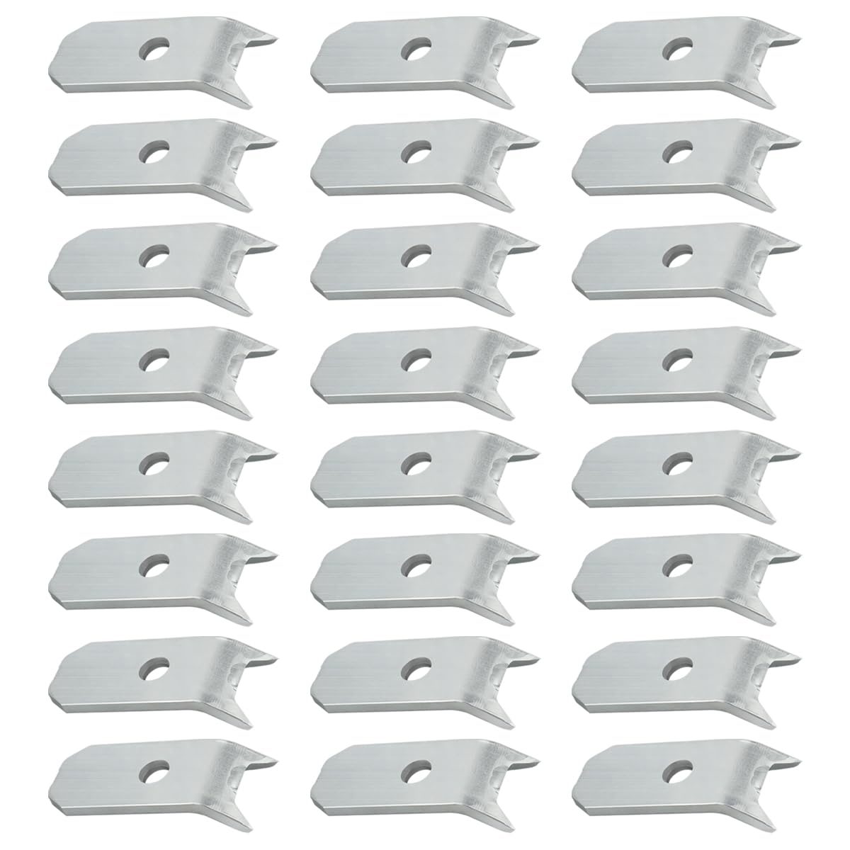 24pcs Trailer Wood Deck Clips Heavy Duty Floor Hold Down Steel Deck 1/4" Plate, Bearclaw Deck Board Clips for Trailers and Flatbed Cargo Clamp