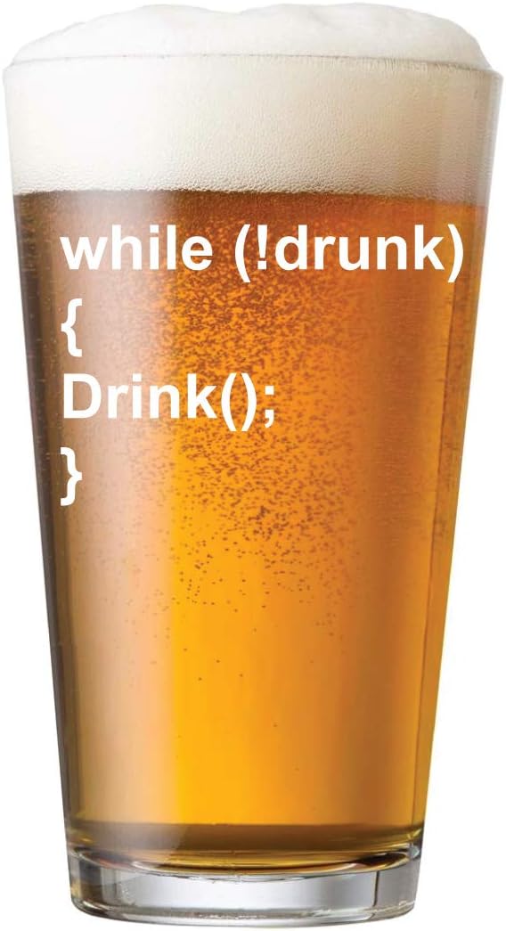 While Drunk Beer Coding - Amazing Gifts - Pint Beer Glasses - 4pcs