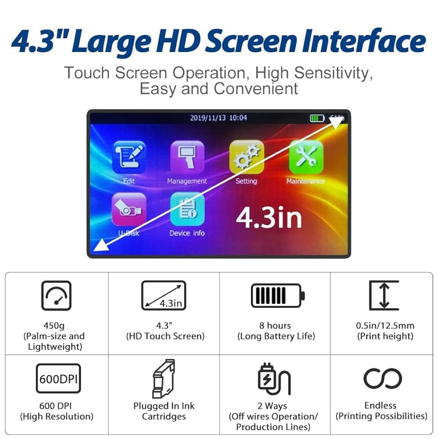 Amazon.co.jp: BENTSAI BT-HH6105B2 ハンドヘルドインクジェット