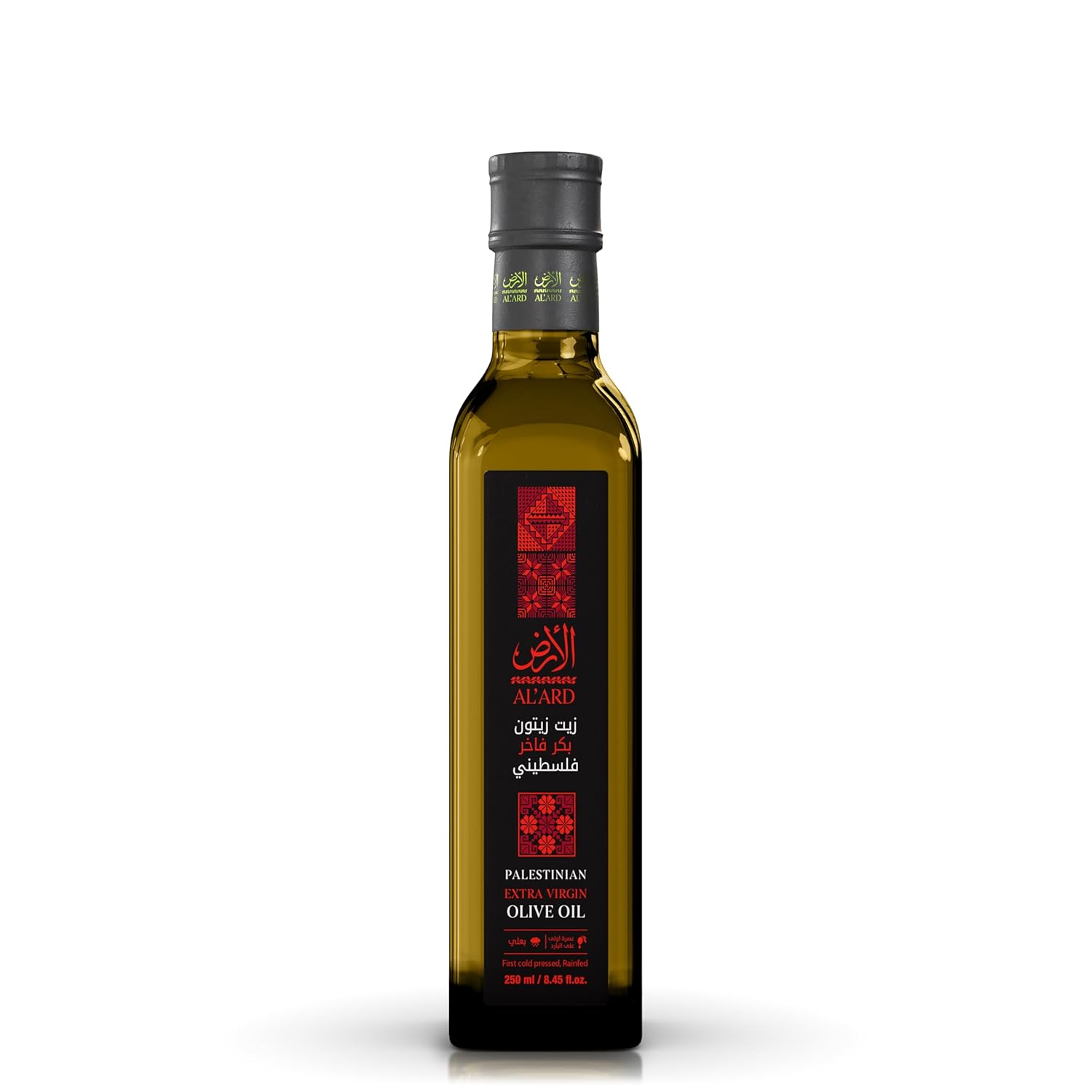 Al'Ard Palestinian Extra Virgin Olive Oil, 1L Cold Pressed Olive Oil from Palestine, Smooth Balanced Flavor, Premium EVOO, 33.8 Fl Oz Metal Tin