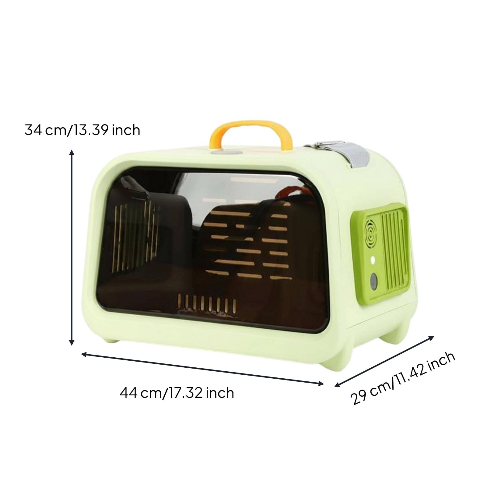 KESOTO Transportín para Gatos Mochila Circulante Transportín Mochila Ventilado con Ventilador y Gran Capacidad 27L para Comodidad Adecuado para Paseos, Verde