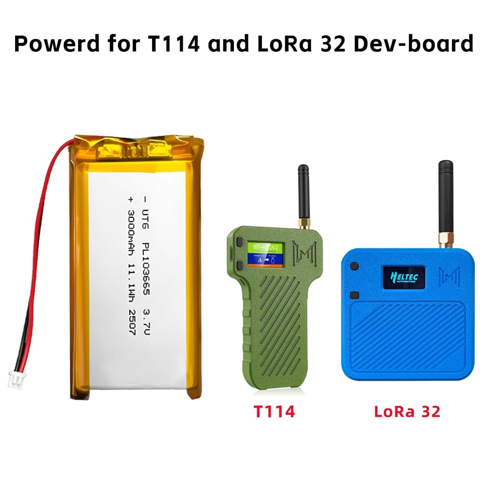 Batterie LiPo 3,7 V 3000 mAh PL103665 pour T114 V2 et Lora 32 V3
