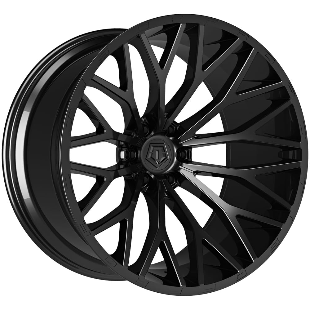 Amazon.com: TIS 566B 26X12 Gloss Black & Painted lip logo Wheel