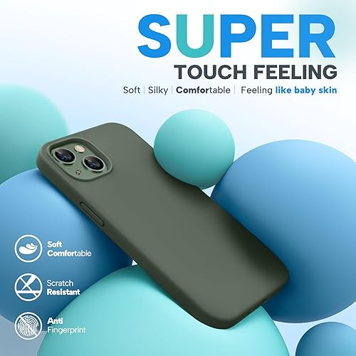 Miniatura 789 de Miracase - Funda diseñada para iPhone 11 con protector de pantalla, funda de goma de silicona líquida, protección total contra caídas y a prueba