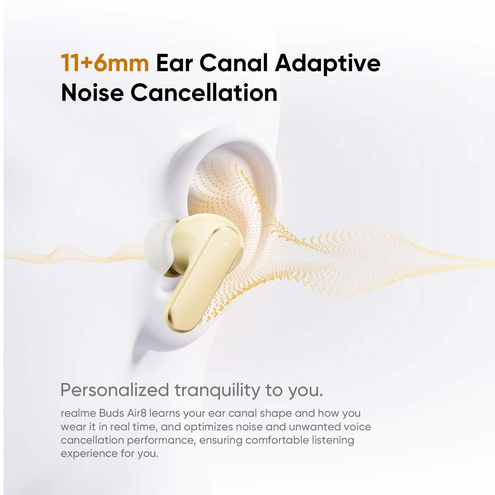 realme Buds Air 8 Auriculares Bluetooth 55dB ANC Adaptativo y 58h Autonomía, Auriculares Inalámbricos con 11+6 Mm Controlador, Ear-by AI Asistente y AI Traductor, Hi-Res LHDC 5.0, IP55, Púrpura