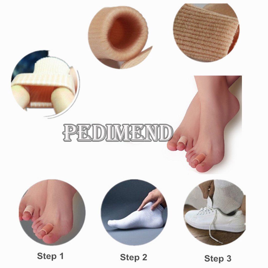10PC di silicone gel Compression toe & finger Protector cuscino Pad tubi da Pedimend – Cerotti per calli calli e vesciche – Evitare alluce valgo – immediato sollievo dal dolore Wrap – migliorare la