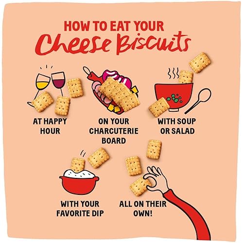 Miniatura 5 de Michel et Augustin Galletas de queso gourmet, bocadillos crujientes de mantequilla francesa, galletas de queso Comté con pimienta negra, galletas