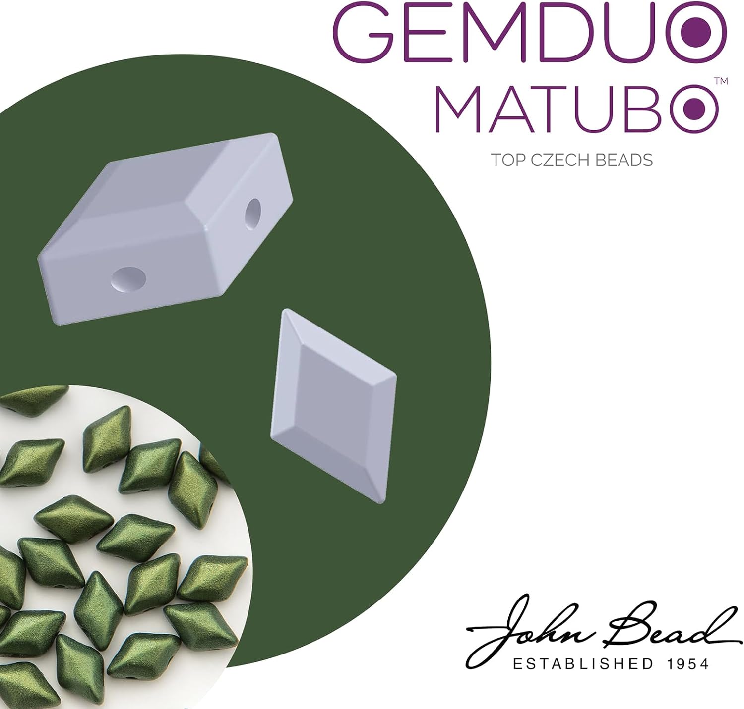 Matubo Czech Gemduo 2-Hole 50g Crystal Alucolour Scarlet Red 00030-33401