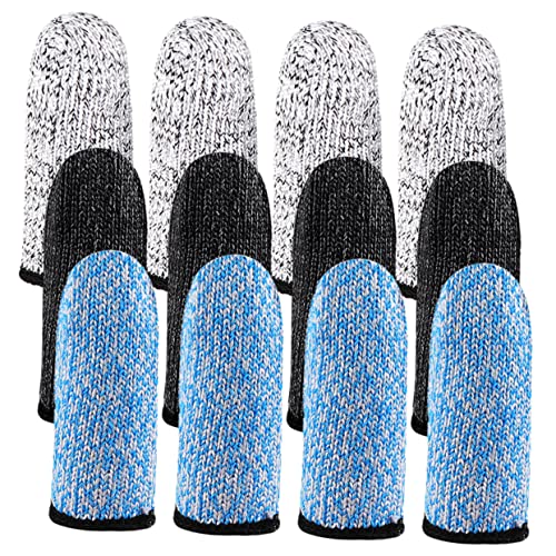 FOMIYES 6 Pair Finger Cots Kitchen Cutting Finger Covers Fingertip Covers Reusable Finger Sleeve Portable Thumb Sleeve Hppe High Strength Polyethylene Thumb Multifunction Work