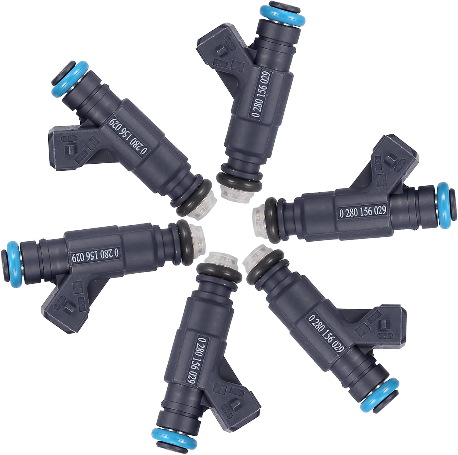ACROPIX Fuel Injector Nozzle Fit for Ford for Ranger - Pack of 6 Blue