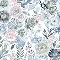 Nukofal Floral Peel and Stick Wallpaper Boho Floral Contact Paper 16.9inch x 118.1inch Vintage Flower Leaf Contact Paper Self Adhesive Removable Wallpaper Waterproof for Bathroom Cabinet Decor Vinyl