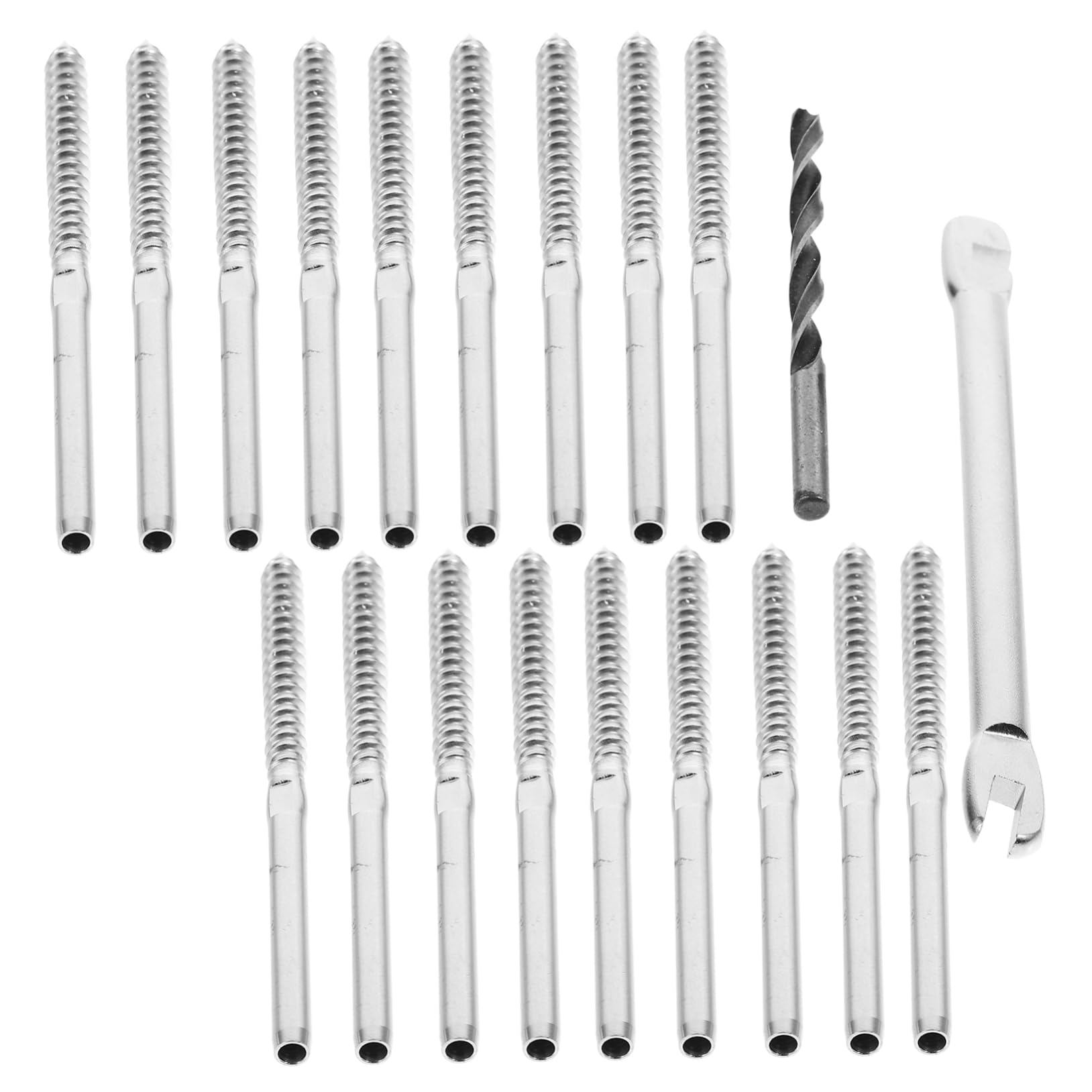Kit de garde-corps à câbles OSALADI avec vis tire-fond à sertir pour terrasse