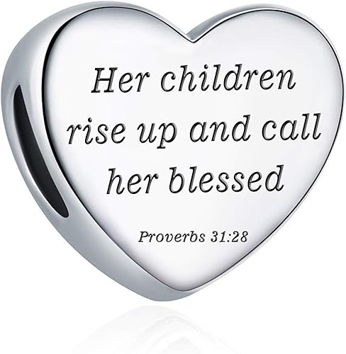 MUERDOU Dije de corazón, pulsera cristiana con versículo bíblico para oración, fe, religiosa, regalos para mujeres