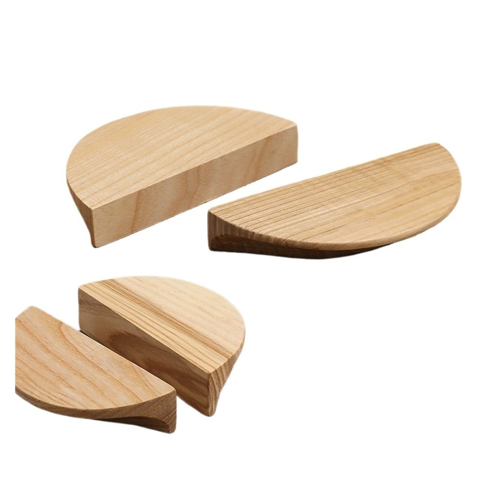 Gwyzax Cabinet Pulls Wooden Kitchen Cabinet Handles Drawer Pulls for Wardrobe Closet Furniture Hardware