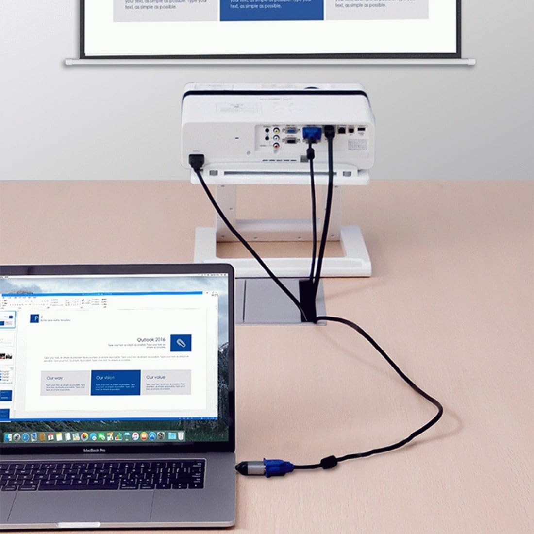 CY Câble adaptateur USB C vers DisplayPort ou HDMI ou VGA ou Mini-DP ou LAN, 4 K, 60 Hz - pour tablette, téléphone, ordinateur portable