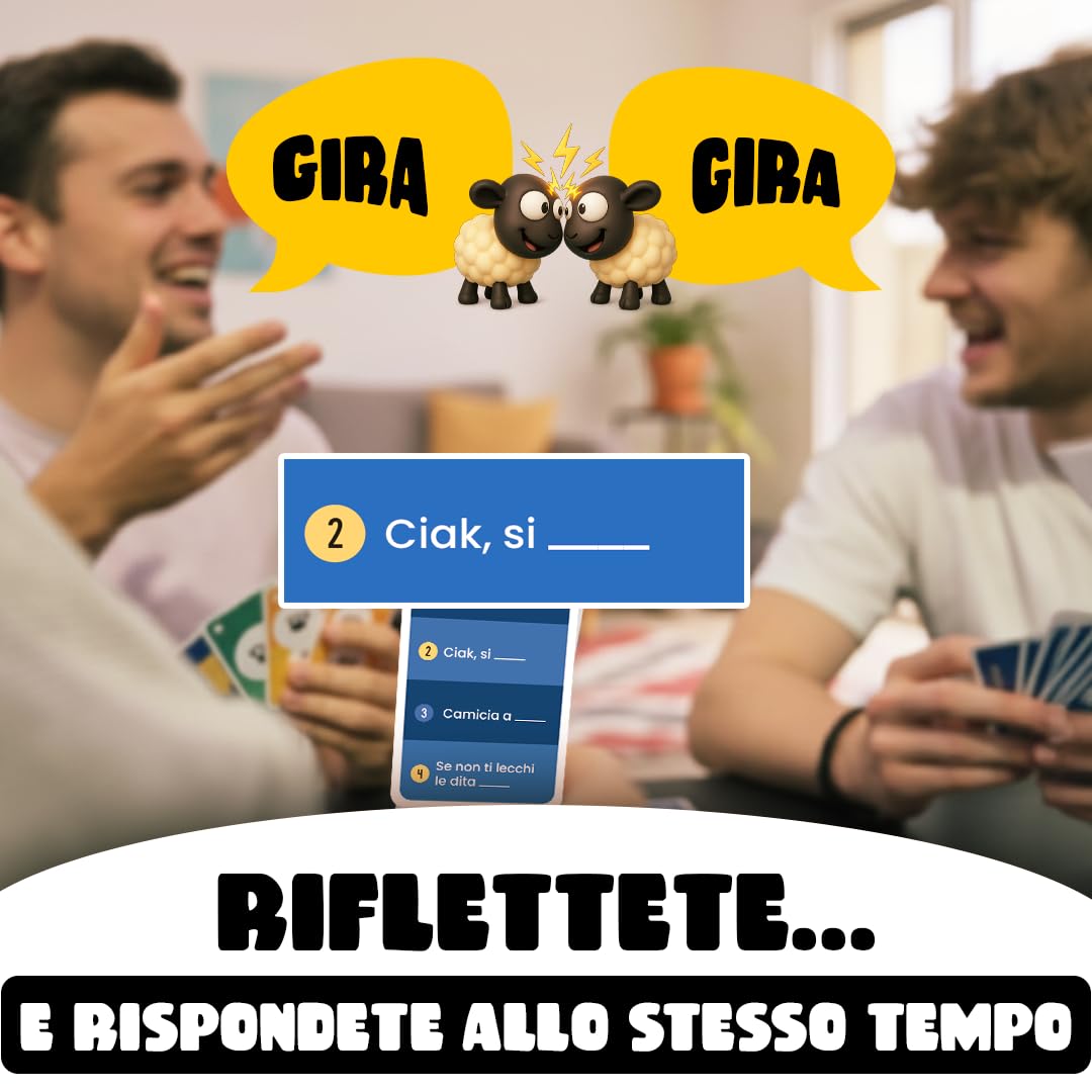 ATM Gaming Holy Sheep – Gioco da Tavolo per Famiglie e Amici – Indovina le Stesse Risposte dei Tuoi Compagni di Squadra! – Gioco Divertente e Veloce – Da 3 a 9 Giocatori – Italiano