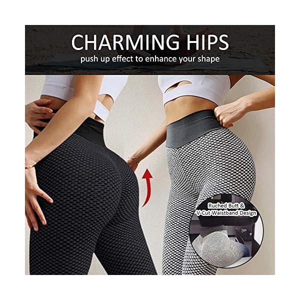 Reosse-Leggings-for-Women-2-Pack-High-Waist-Yoga-Pants-for-Women Reosse Leggings for Women - 2 Pack High Waist Yoga Pants for Women (Black+Grey, Medium)