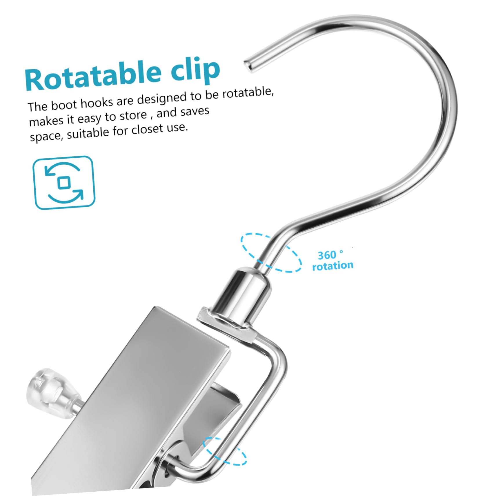 10piezas Clip Giratorio para Colgar Pinzas para Ropa Perchas para Botas