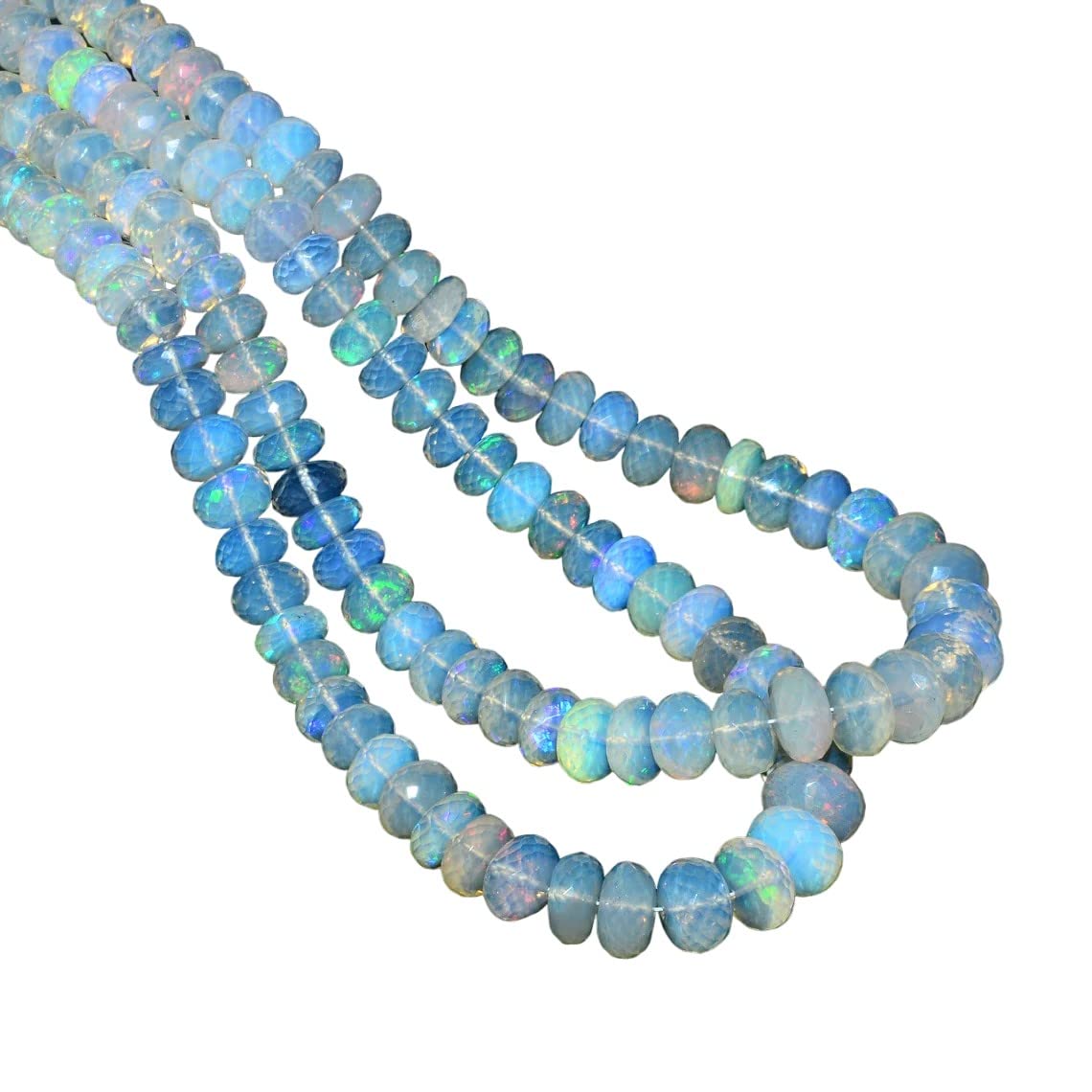 Perles opale éthiopienne facettées pour créer un collier bohème chic fait main