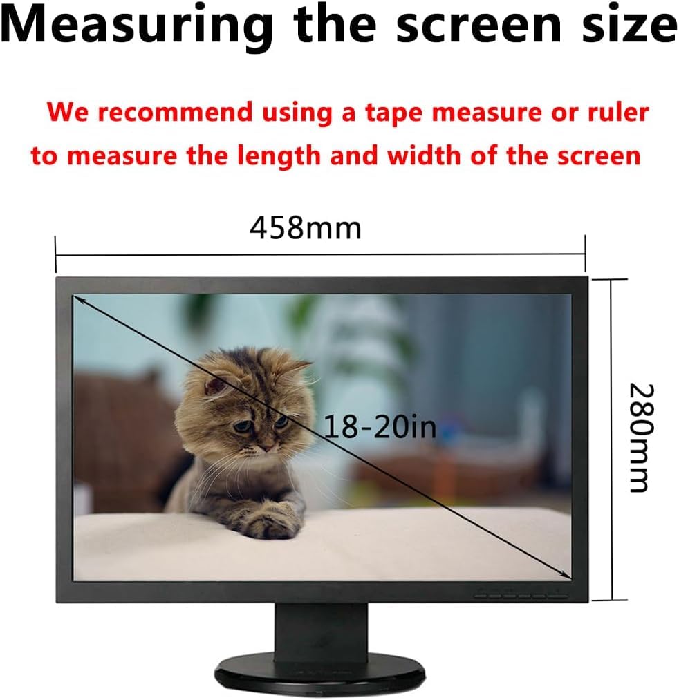 DARZYS Computer Privacy Screen Filter, Universal Privacy Screen Filter, Monitor Frame Hanging, Eye Protection And Blue Light Protection