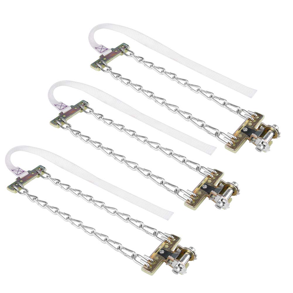 KIMISS Lot de 3 Chaînes de Neige Antidérapantes pour Pneus de Voiture SUV Camion (L)