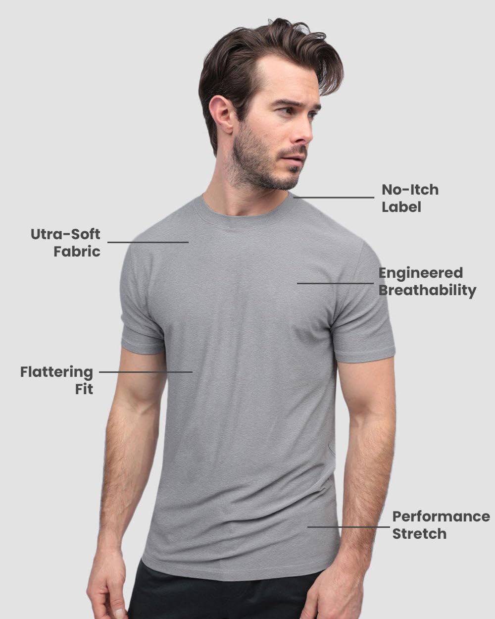 INTO THE AM Workout-Shirts für Herren – ultraleicht, kurzärmelig, athletisch, Fitnessstudio, Laufen, S – 4XL