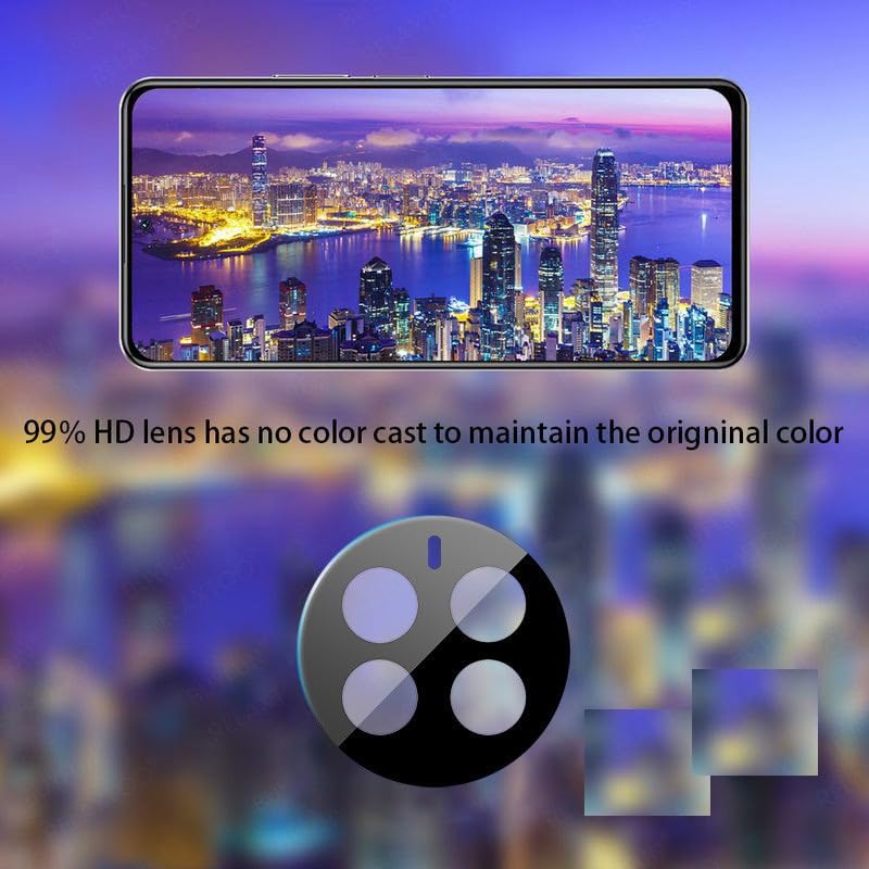 Image of ZARALA Glass Camera Lens Protector For Realme 12 Pro 5G [9H Hardness] [6D Lens Protector ] [Easy Installation] Black (Realme 12 Pro 5G)