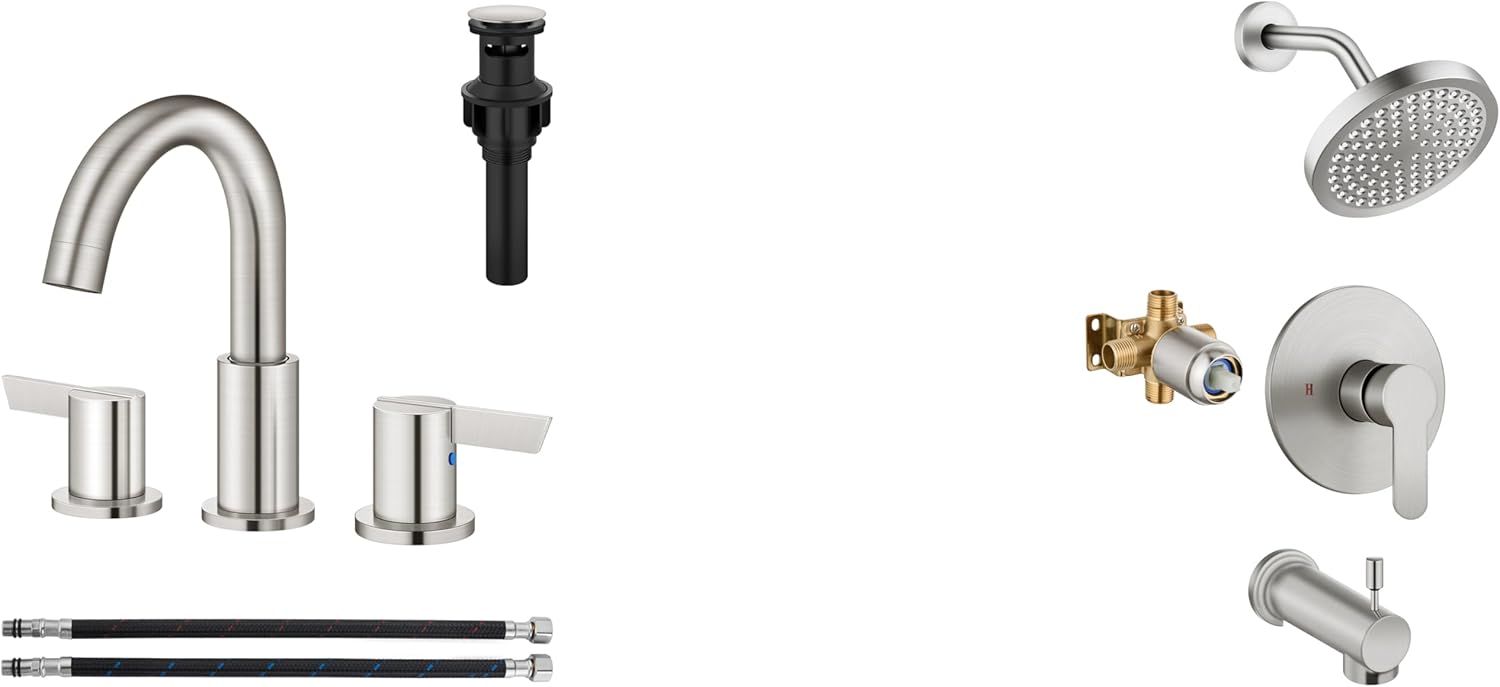 Bathroom Sink Faucet Tub Shower Faucet Set