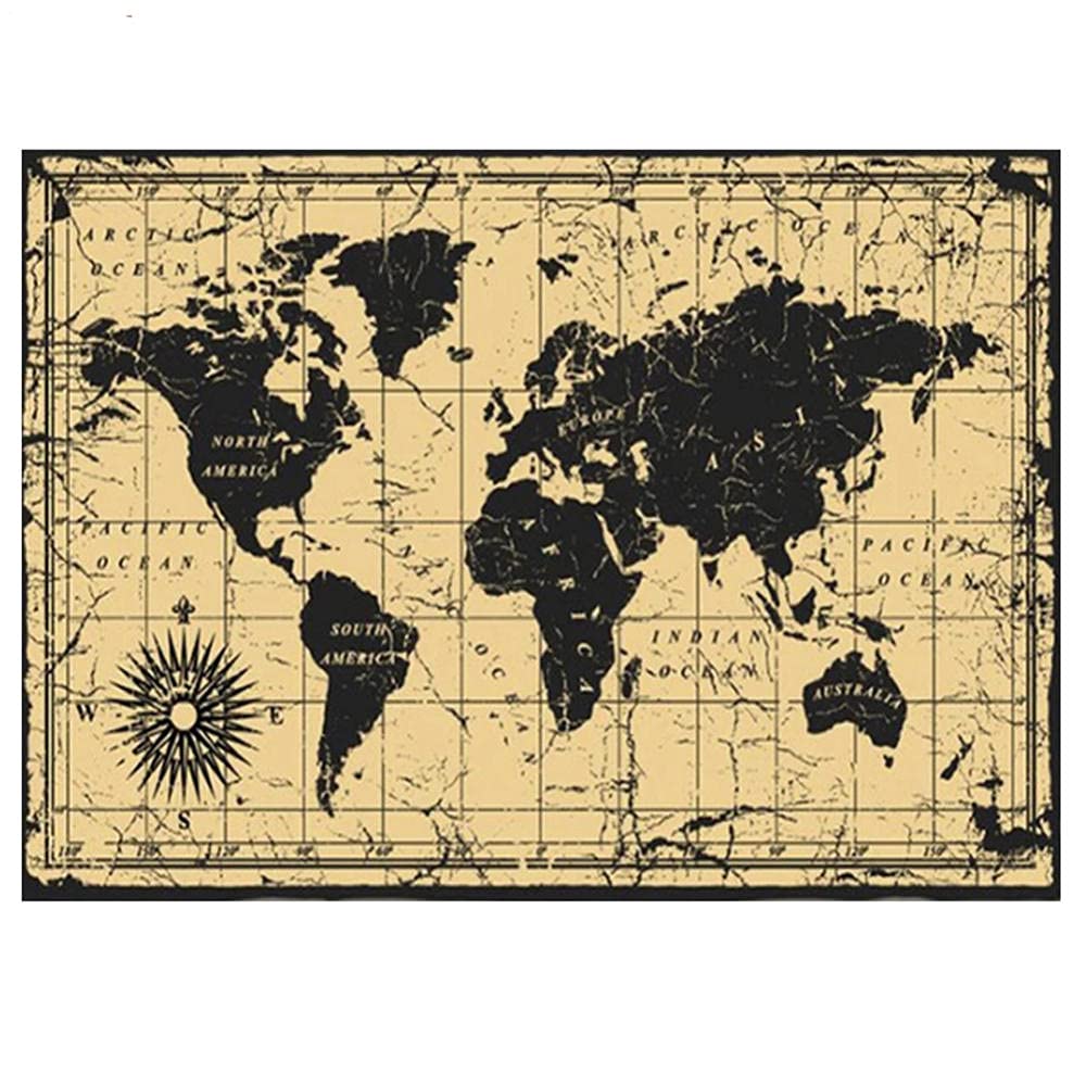 Zestawy do malowania diamentami 5D DIY, vintage, mapa świata, diamentowe zestawy artystyczne, dla dorosłych, dzieci, haft krzyżykowy, kryształ górski, do salonu, sypialni, dekoracja ścienna, prezenty,