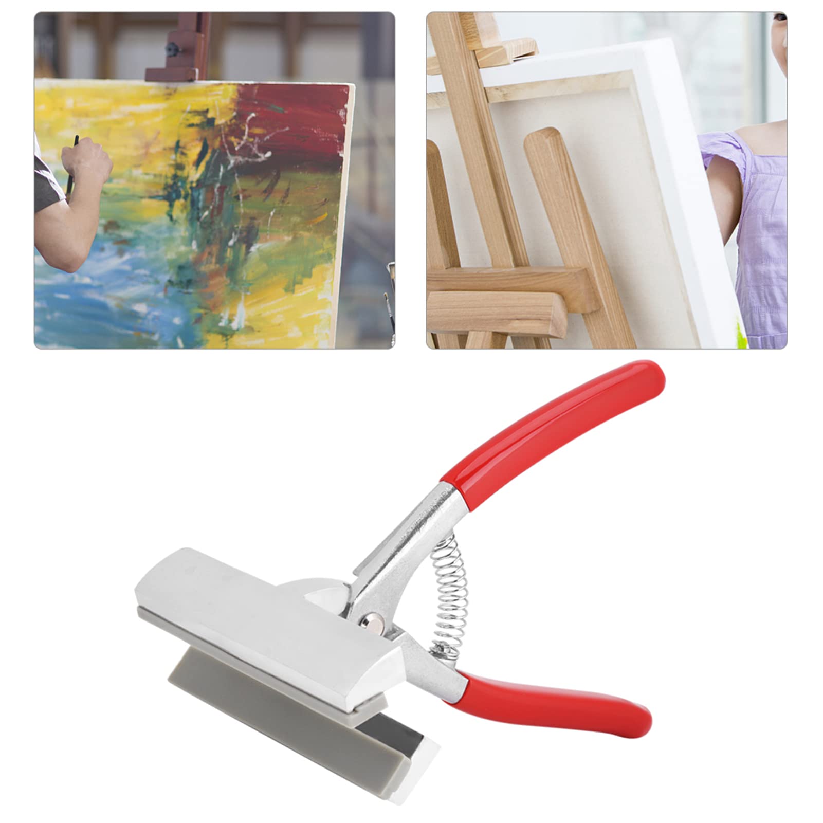 Tissting Pinza per Tela Professionale, Morsetto in Metallo con Impugnatura a Molla e Gomma Antiscivolo, Strumento per Pittura a Olio e Fai-Da-Te, Supporto Sempre Disponibile per Artisti