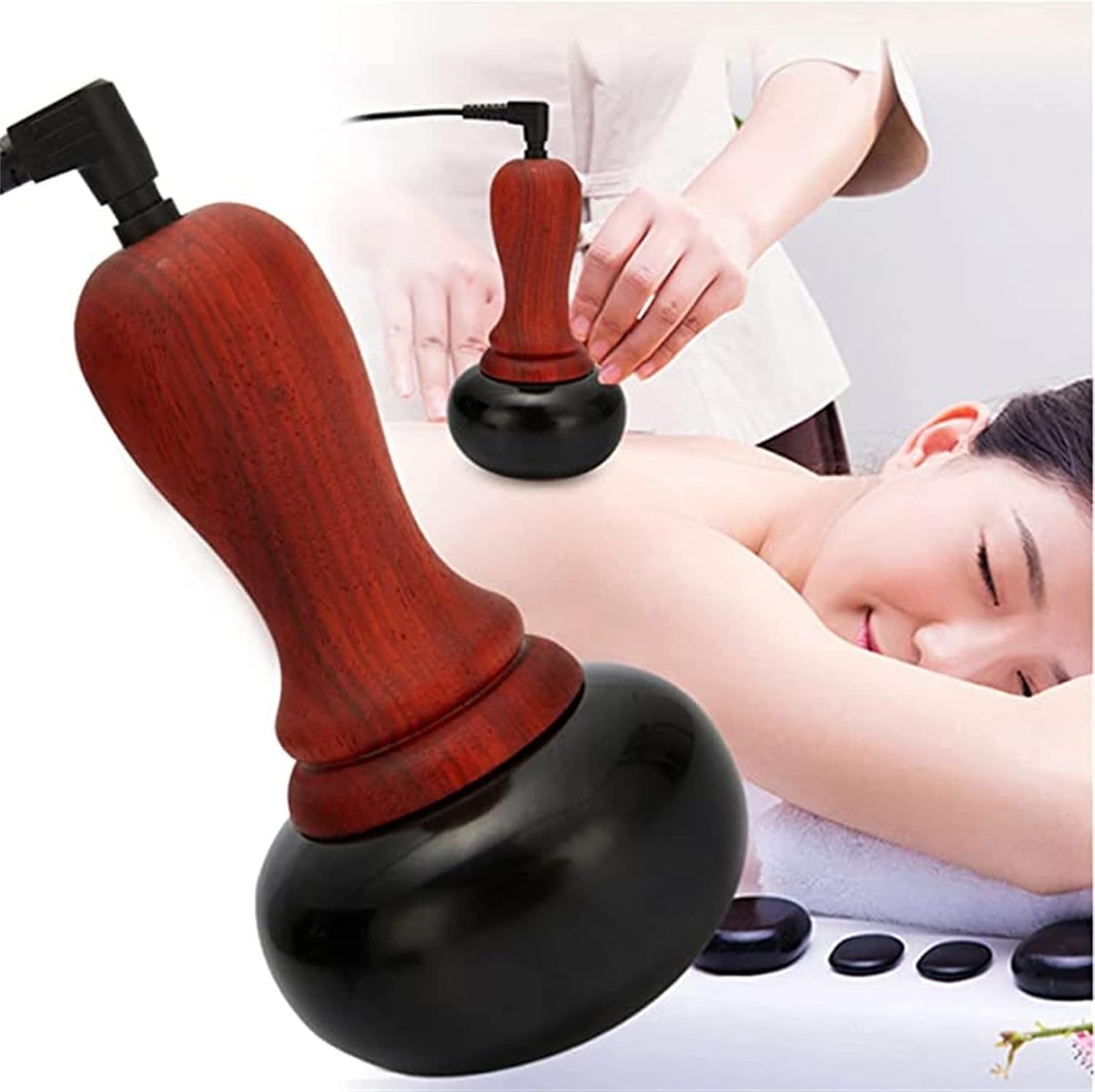 Electric Massager Gua Sha Hot Stone, Scraping Back Heat Massage Tool Scraping Your face Massage Relax The Skin Lift Muscles Cura Spa