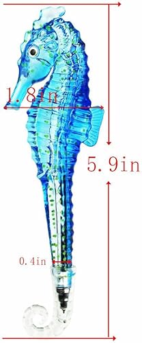 Miniatura 2 de Abhay Estuche creativo para bolígrafo de pescado, juego de bolígrafos de caballito de mar escolar, lindo bolígrafo de océano para suministros de