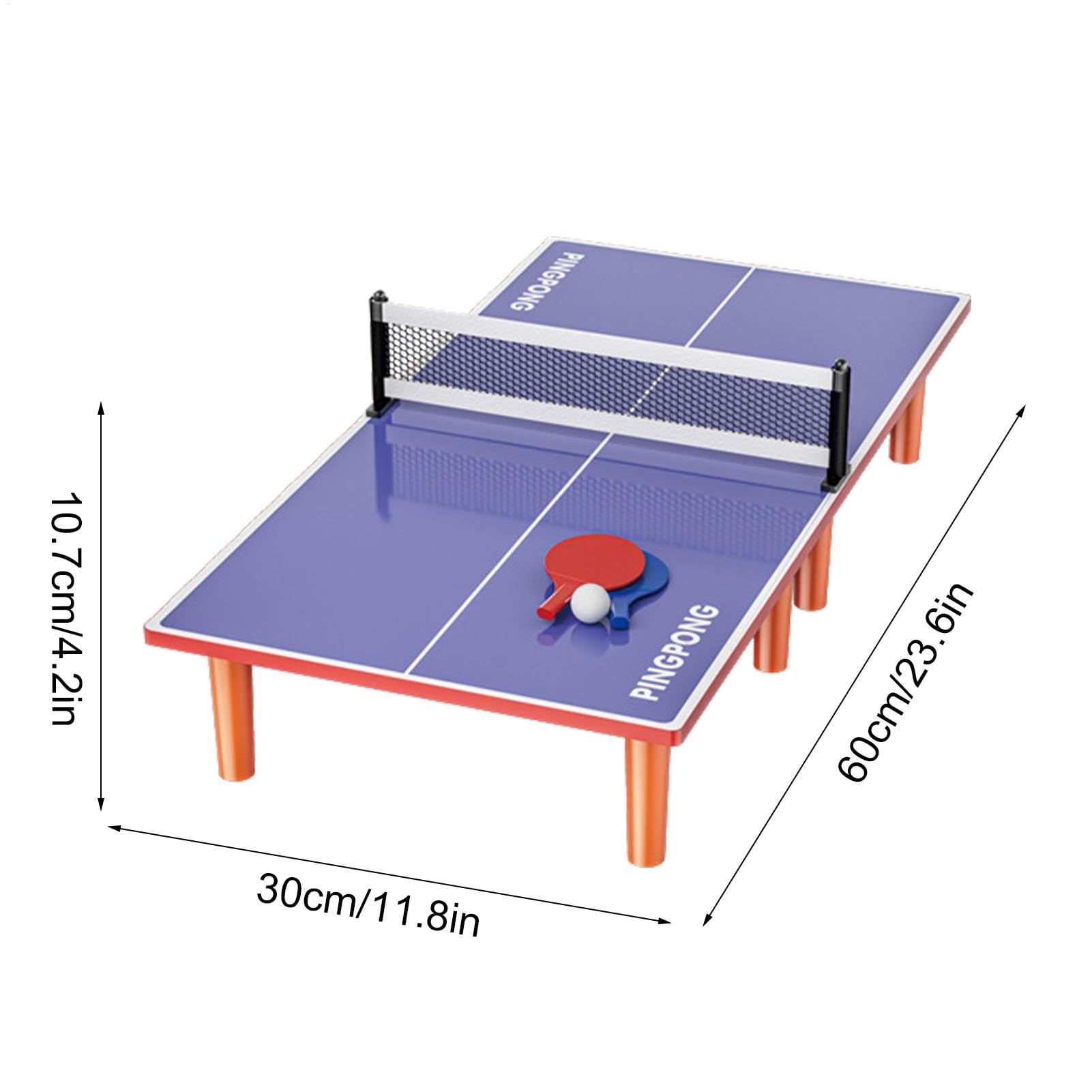 Mini tavolo da pong tavolo tavolo da pong compatto pieghevole con 2 racchette e 1 palla, resistente alle intemperie, stabile tavolo da pong per bambini, adulti, sala giochi