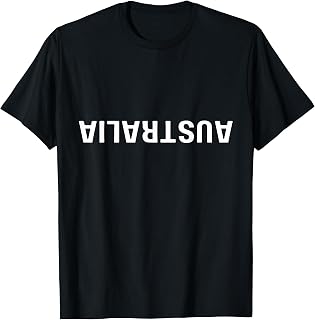 Funny Australia Down Under Upside Down Australia Vacation T-Shirt