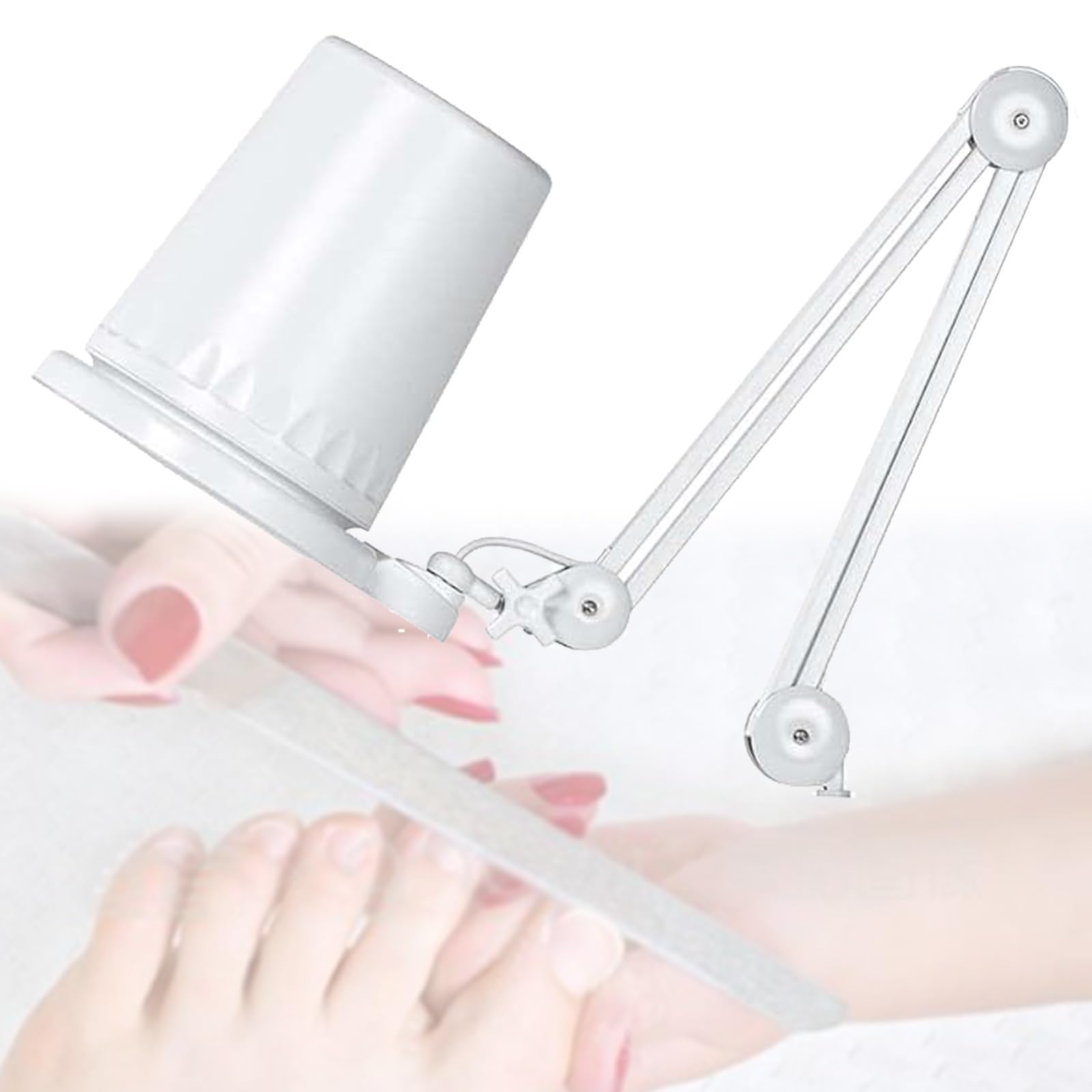 80W Odkurzacz do paznokci, Profesjonalny odkurzacz do paznokci, Odkurzacz biurkowy, Mocne narzędzie do manicure z filtrem wielokrotnego użytku i ściemnianą diodą LED dla początkujących