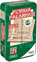 Cayro - Formapalabras Travel Metal Box - Portable Wooden Educational Game - Shape Words - Board Game - Strengthens Vocabulary - 2 to 4 Players