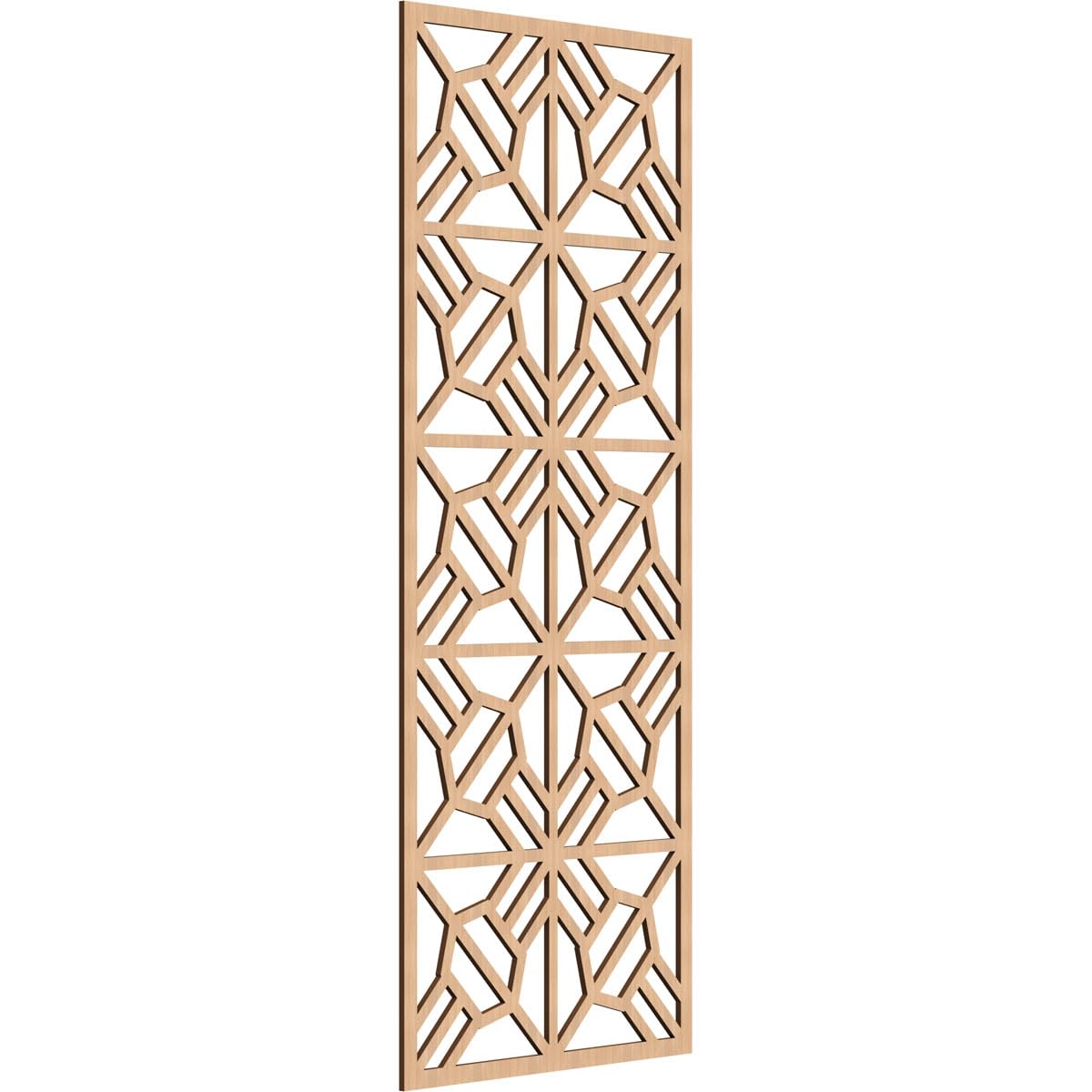 Auburn Decorative Pierced Fretwork Wood Wall Panels, 21 3/8"W x 54 3/8"H x 1/4"T, Hickory
