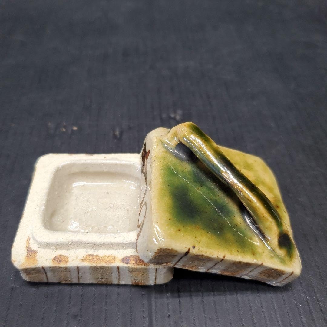 c378【新品・未使用】香合 日の出鶴 南口閑粋 木箱 茶道具 香合 日の出