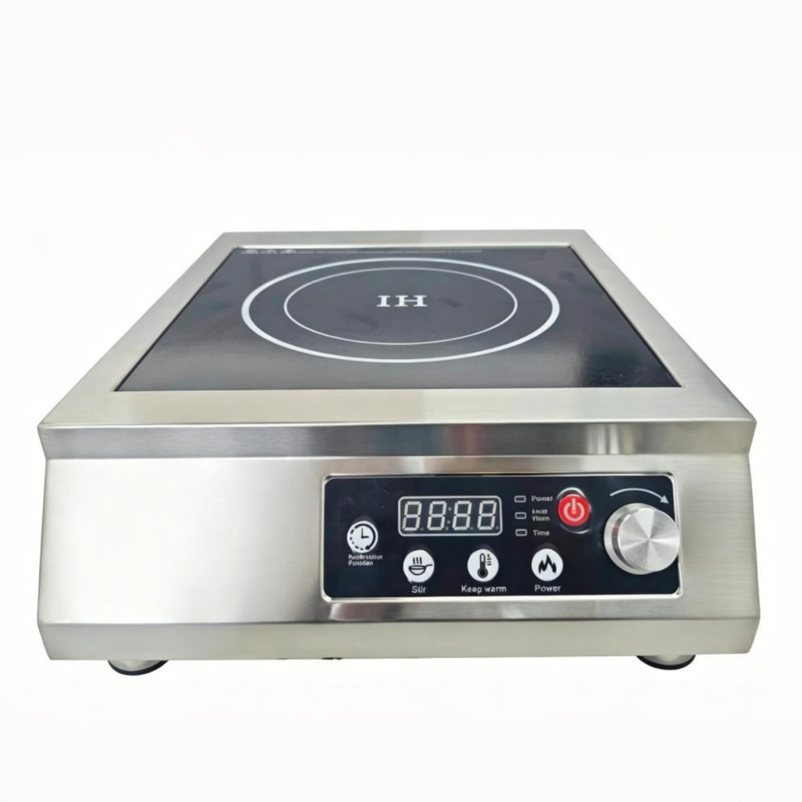 3500W Commercial Single Induction Cooker, Heavy Duty Electric Hot Plate Induction Cooktop,10-level Power Setting, Timer, 75 kg Large Load Capacity, Temperature Control