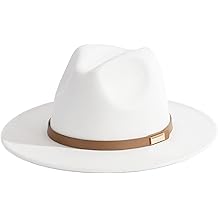 Fedora Hats for Men Wide Brim Panama Hat with Classic Belt