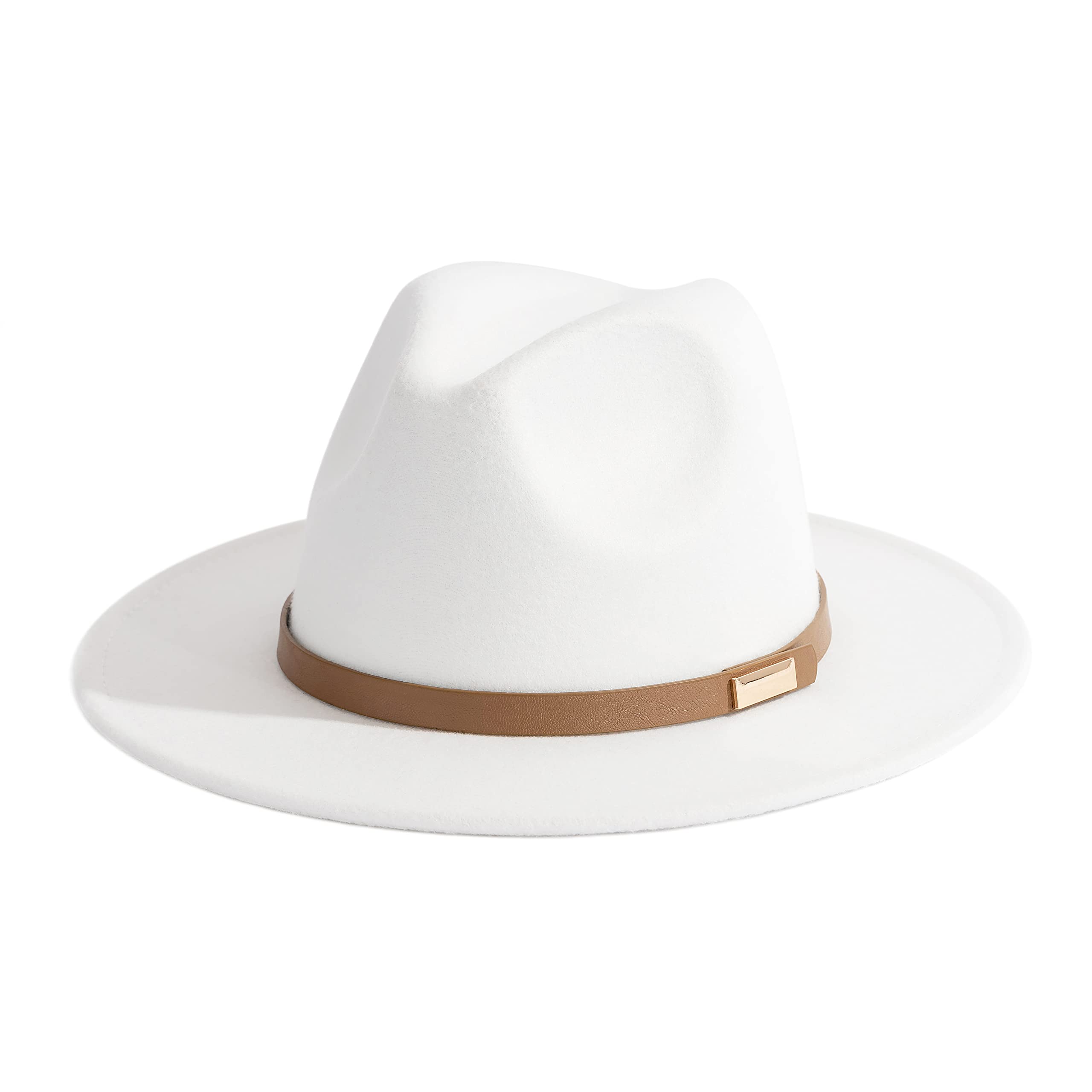 Fedora Hats for Men Wide Brim Panama Hat with Classic Belt