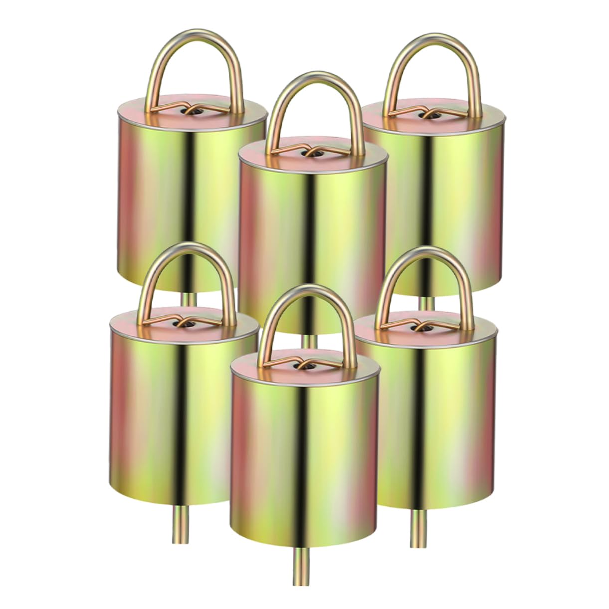 BCOATH 6pcs German Cow Bells Large Metal Farm Animal Bells Loud for Cattle Sheep Horse Pet-Lost Prevention Vintage Design