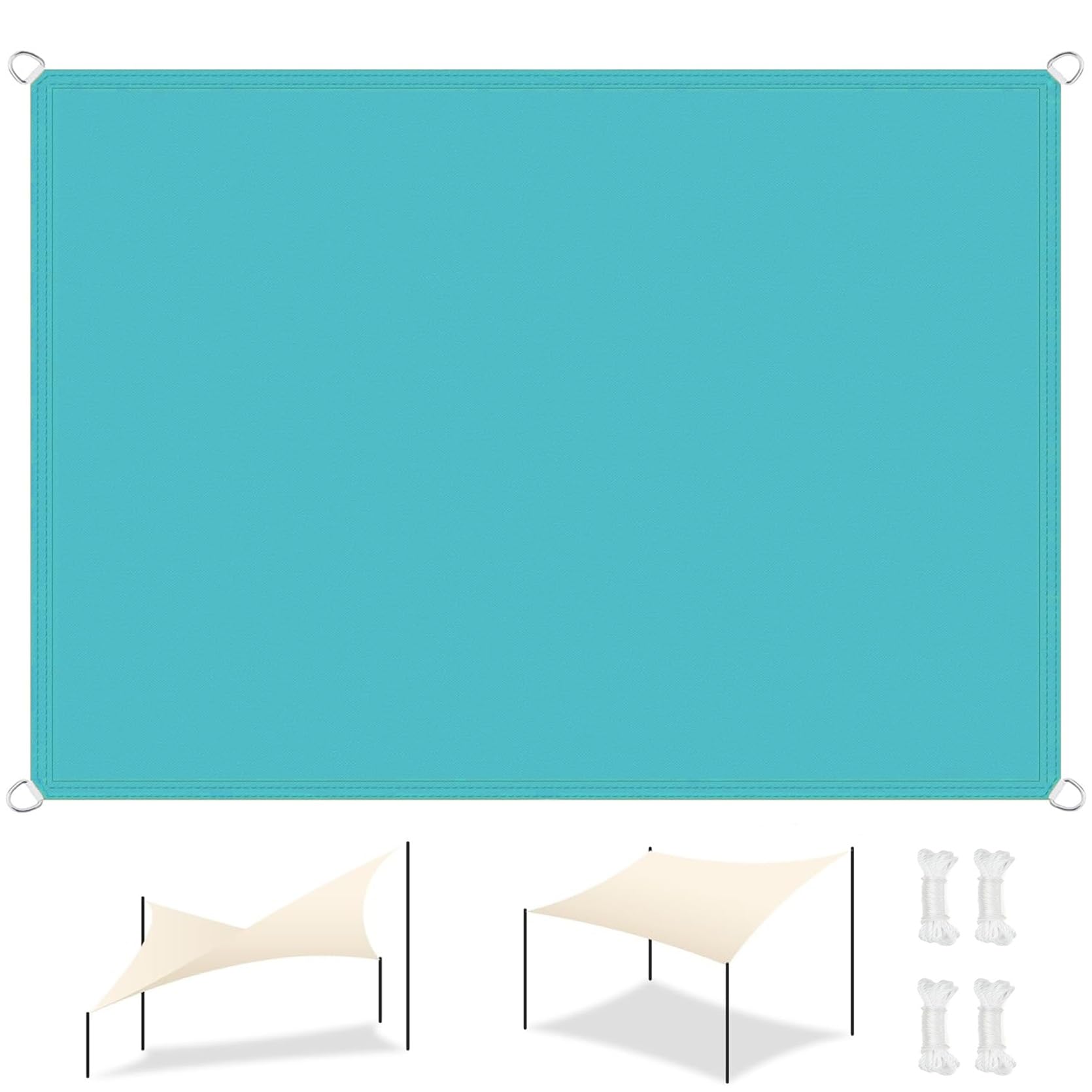 GLDYTVF Sunshade Sail Awning Canopy for Garden Yard Beach Pool 3.8 x 8.5m Dustproof Windproof Impregnated Sky Blue Garden Mesh Shade Tarp